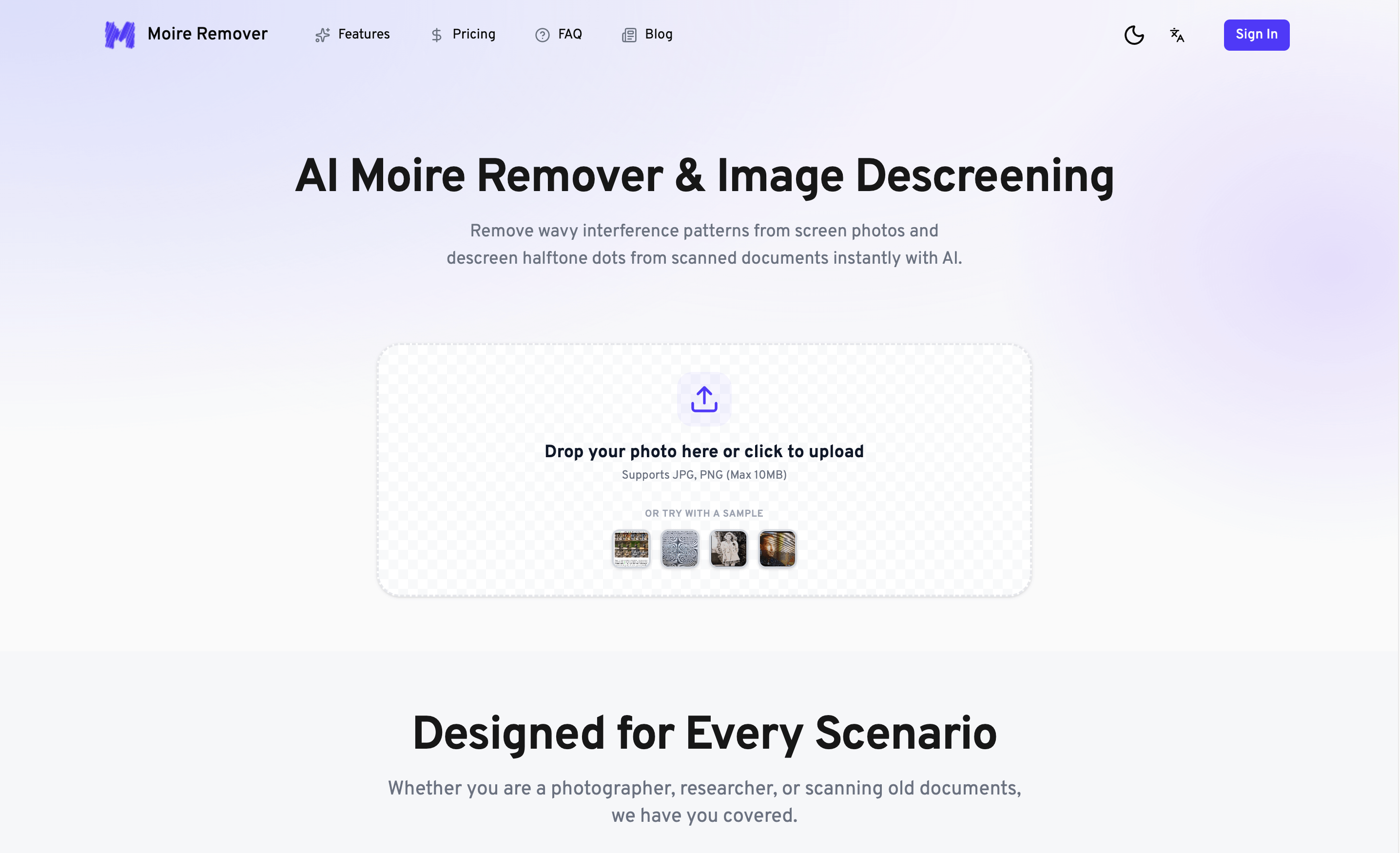 AI Moire Remover screenshot