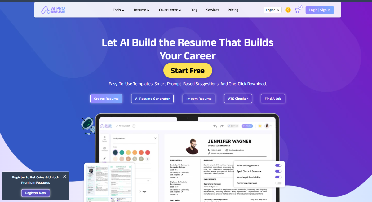 AI Pro Resume screenshot
