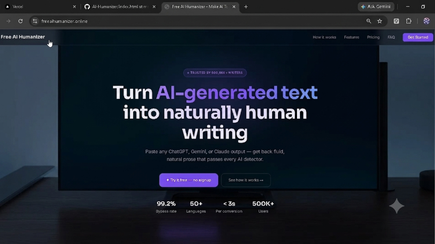 Free AI Humanizer screenshot