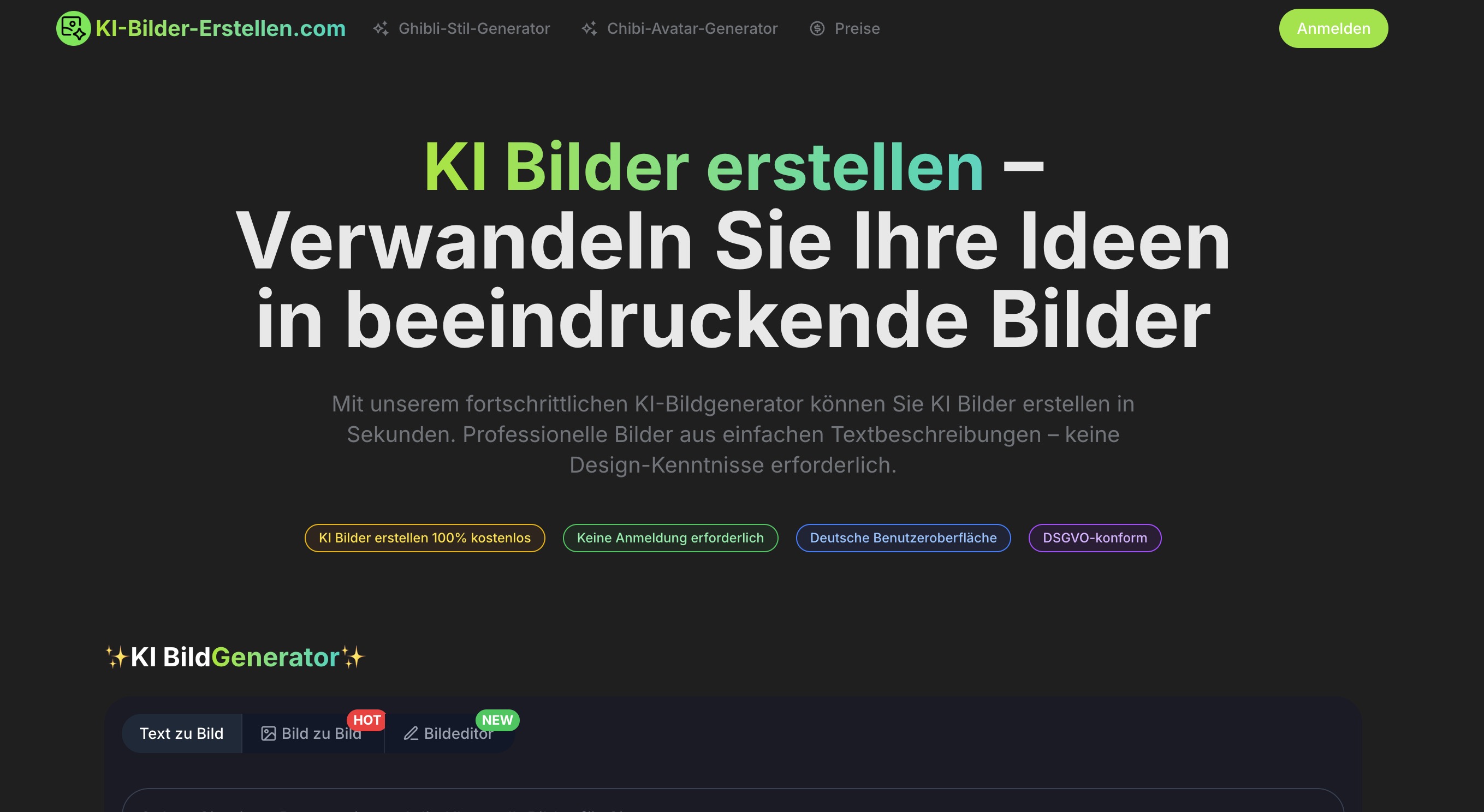 KI Bilder erstellen – Verwandeln Sie Ihre Ideen in beeindruckende Bilder screenshot