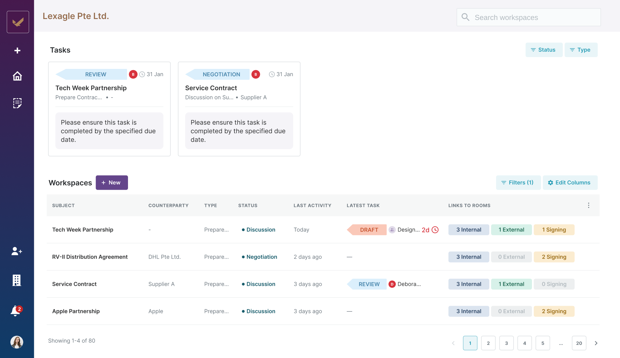 Lexagle screenshot
